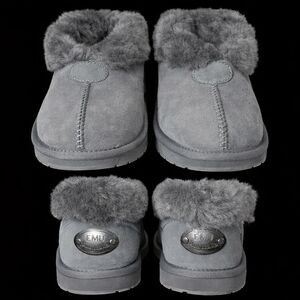 Women's Gray Shearling Lined Shoes